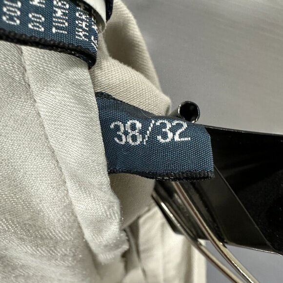 Polo Ralph Lauren Pants Mens 38 Preston Chino Beige Cotton Straight Leg Pockets - Picture 10 of 11